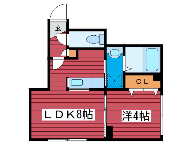 ドリームハウス月寒(1LDK/1階)の間取り写真