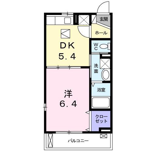 YS PLACE(1DK/1階)の間取り写真