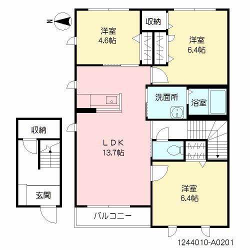 ル・レーブ(3LDK/1階)の間取り写真