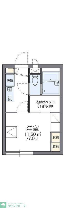 レオパレスWING下小鳥(1K/1階)の間取り写真
