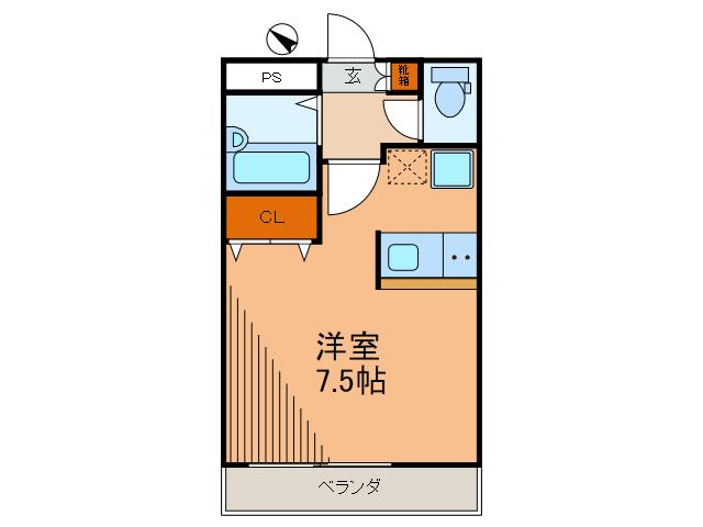 ルポゼ調布(ワンルーム/3階)の間取り写真