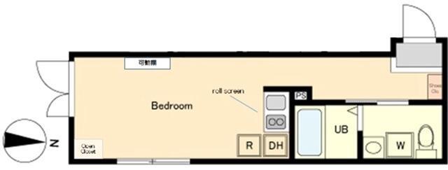 HW.HILLS(ワンルーム/3階)の間取り写真