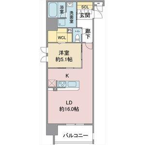 SUNNY GRACE本郷(1LDK/5階)の間取り写真