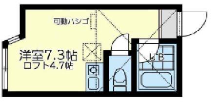 ユナイト別所プラトンの杜(ワンルーム/2階)の間取り写真