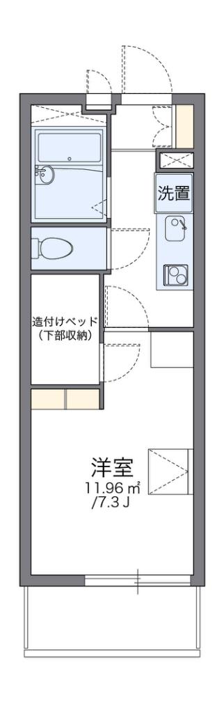 レオパレスハスネーラ(1K/3階)の間取り写真