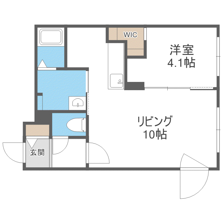 ラグランジュ元町(1LDK/3階)の間取り写真