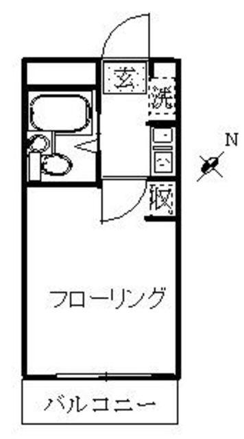 日神パレス西横浜(1K/3階)の間取り写真