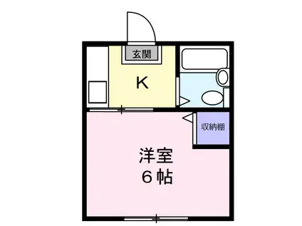 オクトハウス(1K/2階)の間取り写真