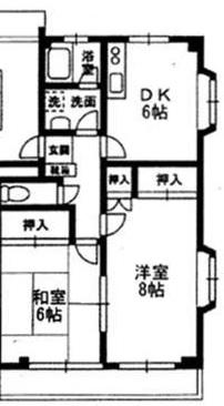 第1センターヒルズ(2DK/2階)の間取り写真