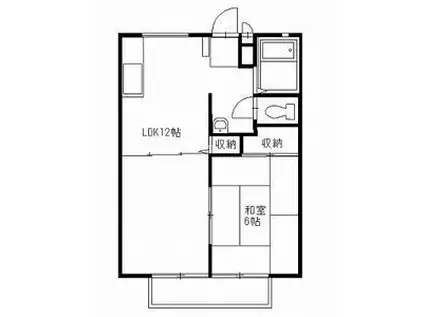 セキグチハイツ(1LDK/2階)の間取り写真
