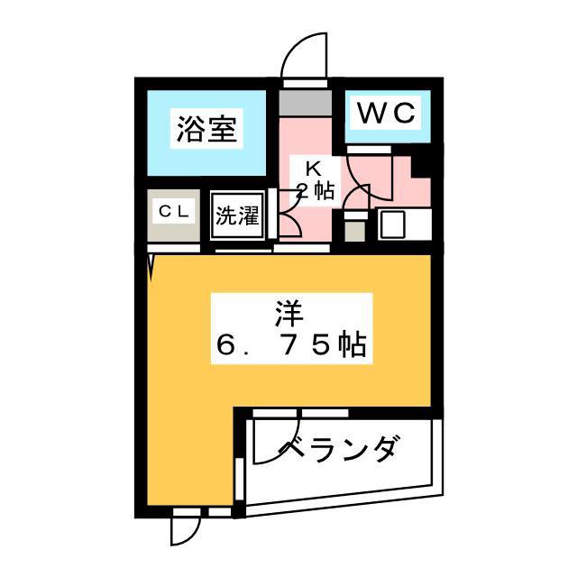 キャッスル上石神井(1K/5階)の間取り写真