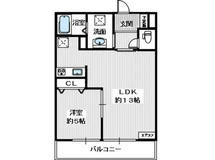 エミネンスシャルム千寿(1LDK/1階)の間取り写真