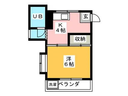 コーポ鈴木(1K/3階)の間取り写真