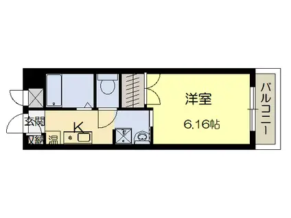 ウイニング・パラ江坂(1K/6階)の間取り写真