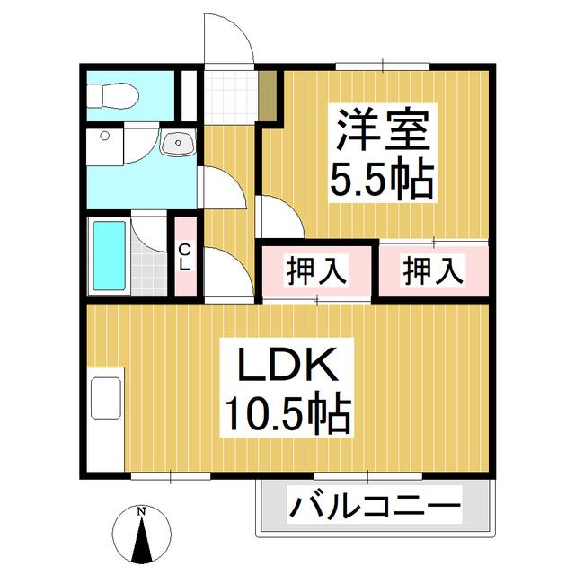 ハイブリッジ城東(1LDK/3階)の間取り写真