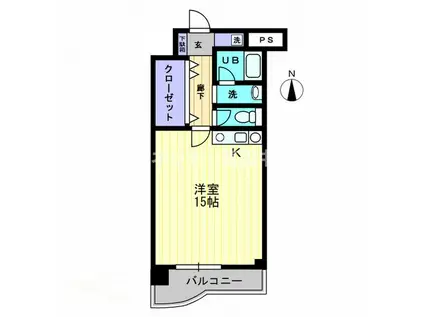 レジデンス平田(1K/3階)の間取り写真
