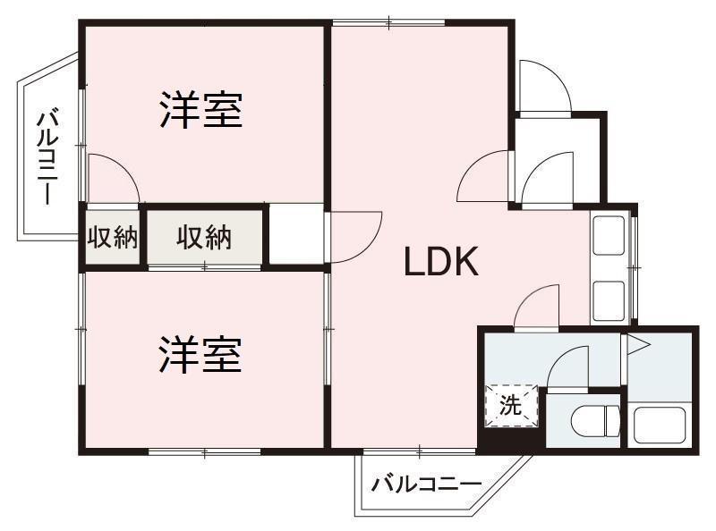 ファーマランド F2(2LDK/2階)の間取り写真