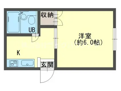 太子橋駅前ハイツ2(1K/4階)の間取り写真