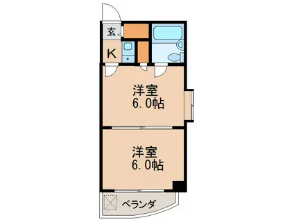 東和マンション新栄(2K/7階)の間取り写真