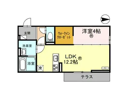 メゾンクレール瀬田北(1LDK/3階)の間取り写真