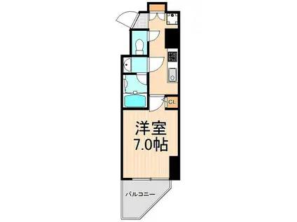 ハーモニーレジデンス浅草002(1K/12階)の間取り写真