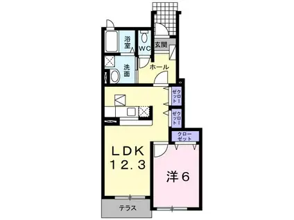 志村横丁III(1LDK/1階)の間取り写真