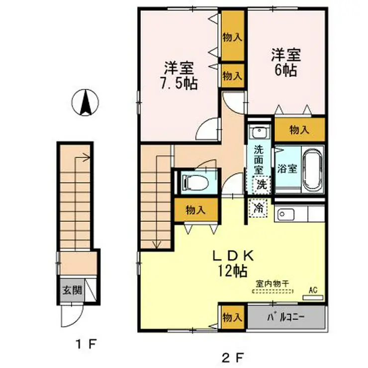 サンボナール 2階階 間取り