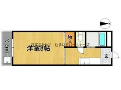 メゾンスコール(1K/4階)の間取り写真