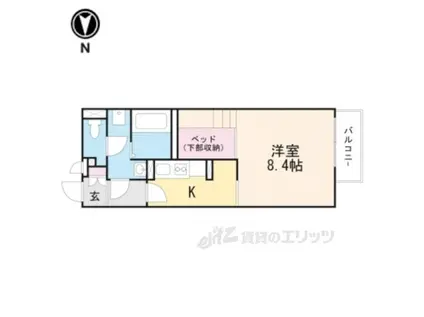 ミランダ阿星Ⅱ(ワンルーム/1階)の間取り写真