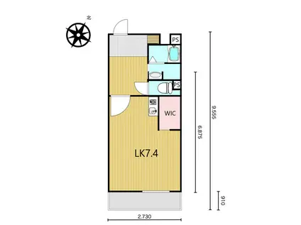 アイレガリア松戸五香(1K/1階)の間取り写真