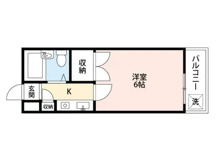 ベルシャトー(1K/3階)の間取り写真