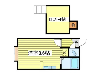 メゾン・ド・リラ(1K/2階)の間取り写真