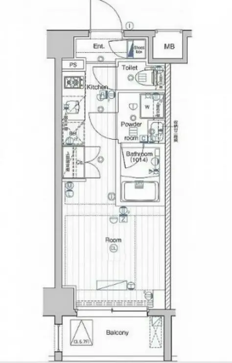 PREMIUM CUBE大井町#mo 4階階 間取り