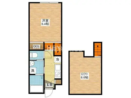 FLEUR DE SEA(1SK/2階)の間取り写真