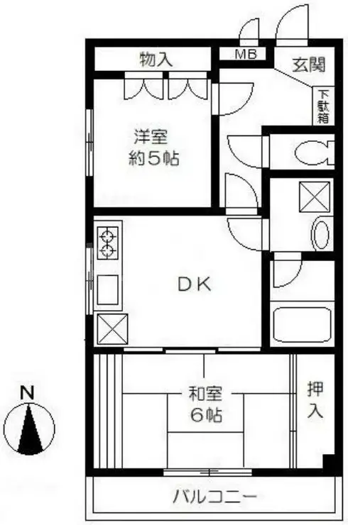 アシュレ双葉町 2階階 間取り