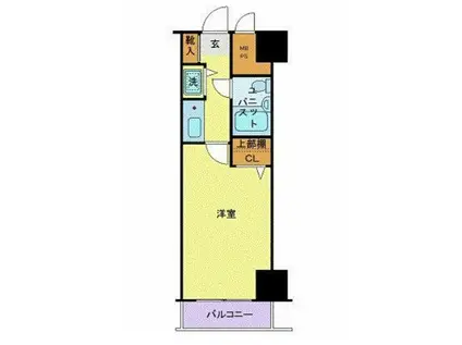 ルイシャトレ恵比寿(ワンルーム/3階)の間取り写真