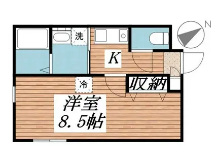 カーザ・レフィナーダIII(1K/2階)の間取り写真