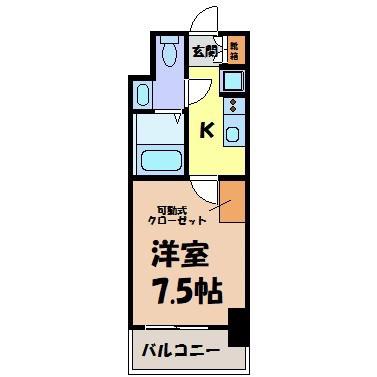 リヴシティ栄参番館(1K/11階)の間取り写真