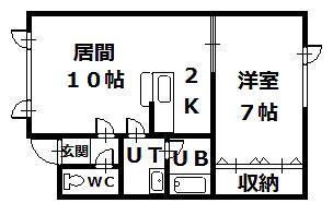 プレジデント NO1(1LDK/2階)の間取り写真