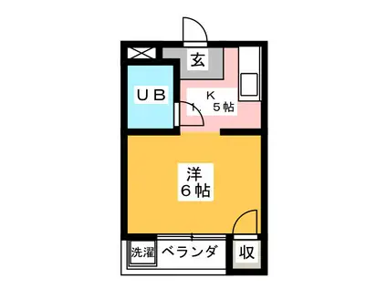 アシスト第3岐阜マンション(1K/1階)の間取り写真