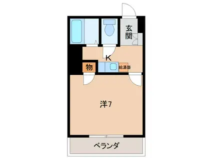 エイトマンション(1K/2階)の間取り写真
