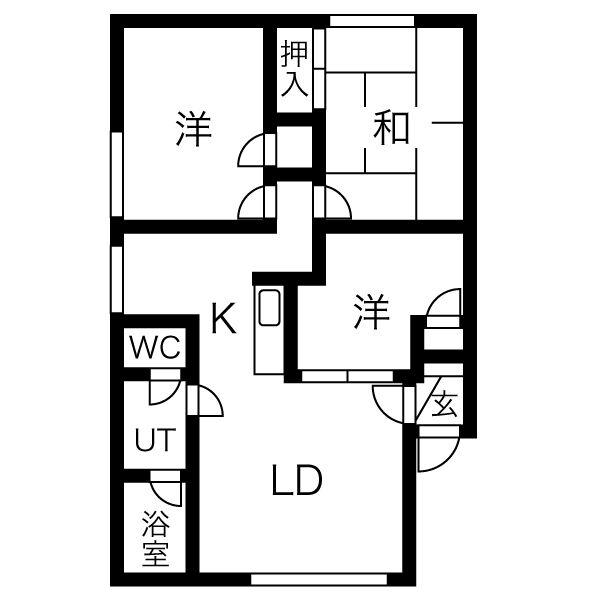 ハーベスト元町A(3LDK/3階)の間取り写真