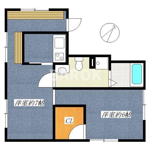 SHIROGANE APARTMENT(1LDK/4階)の間取り写真