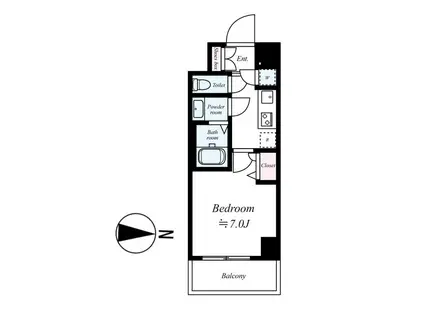 ファーストステージ梅田ウエスト(1K/3階)の間取り写真
