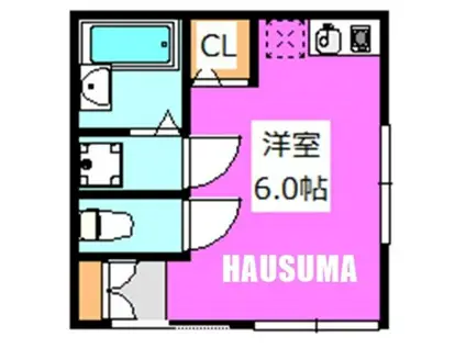 サウスゲート金子(ワンルーム/1階)の間取り写真