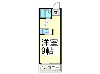 NEW STYLE 観音坂(ワンルーム/4階)の間取り写真