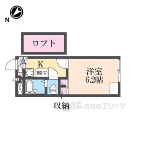 レオパレスルミエール(1K/2階)の間取り写真