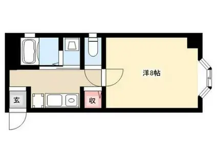 シャトレ上小田井(1K/1階)の間取り写真