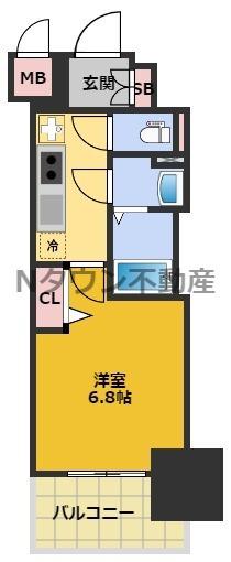 プレサンス上前津エレスタ(1K/10階)の間取り写真