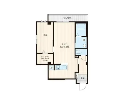 フォレスト ベベ(1LDK/2階)の間取り写真